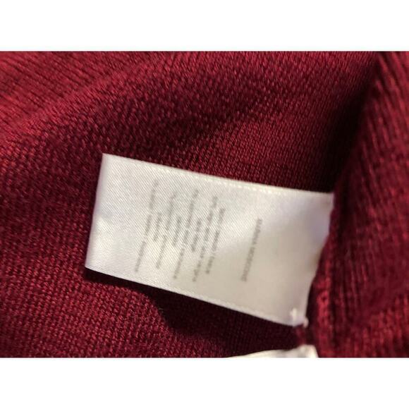 Marina Moscone Cycling Dress Wool Turtleneck Sweater Midi Size M Red - Picture 10 of 14